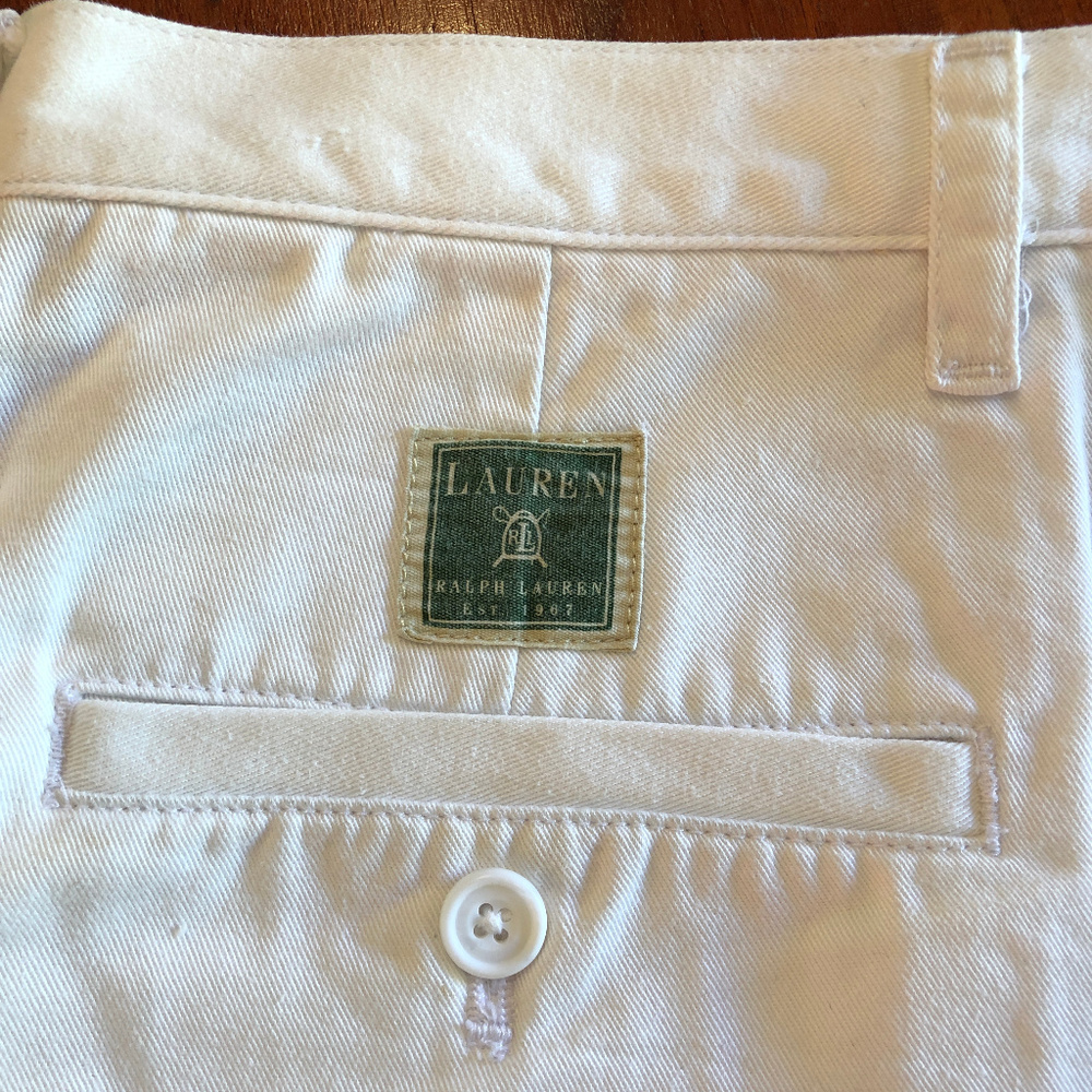 VTG Ralph Lauren White Khaki 12 Cotton - Picture 3 of 16